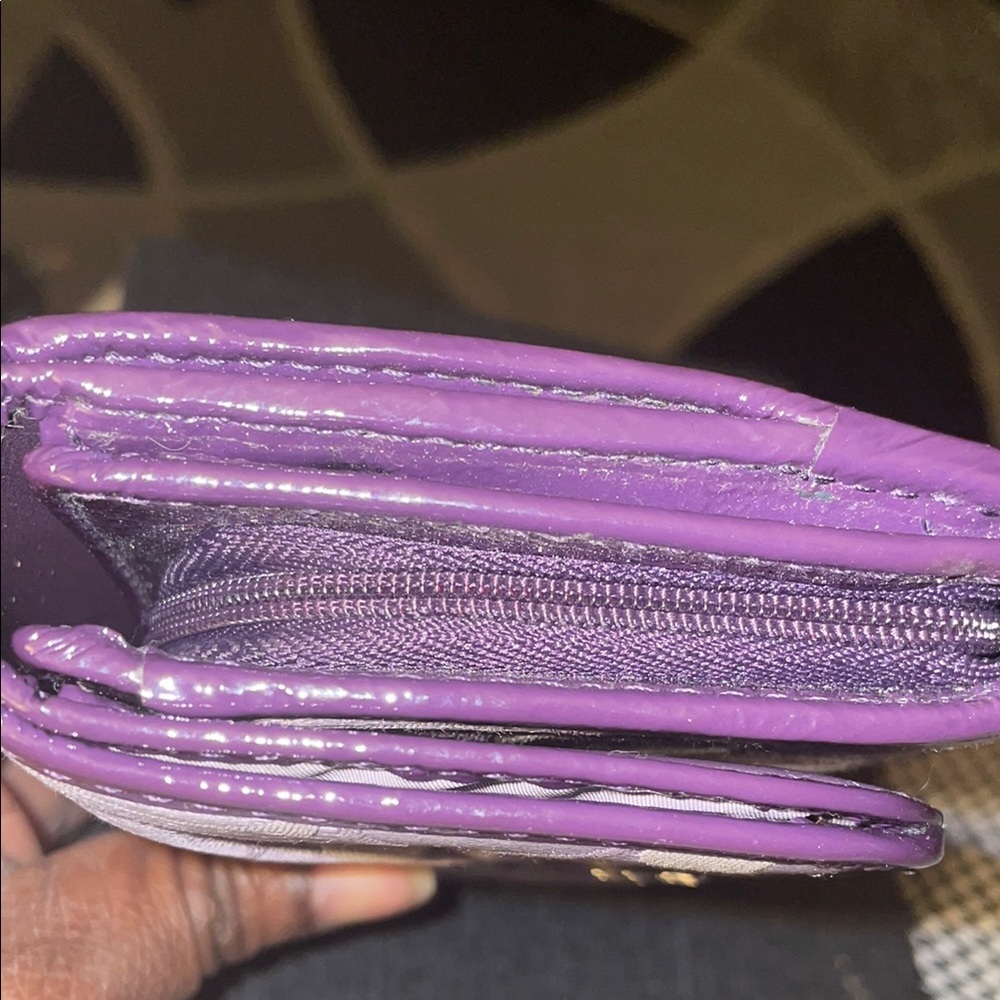 Coach Purple Wallet with Abstract Design (No Callouts) - Picture 7 of 8
